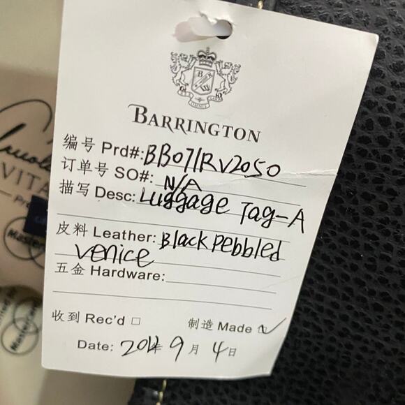 Barrington Black Leather Pebble Duffel Bag Arnold Palmer Invitational Premium - Picture 7 of 12